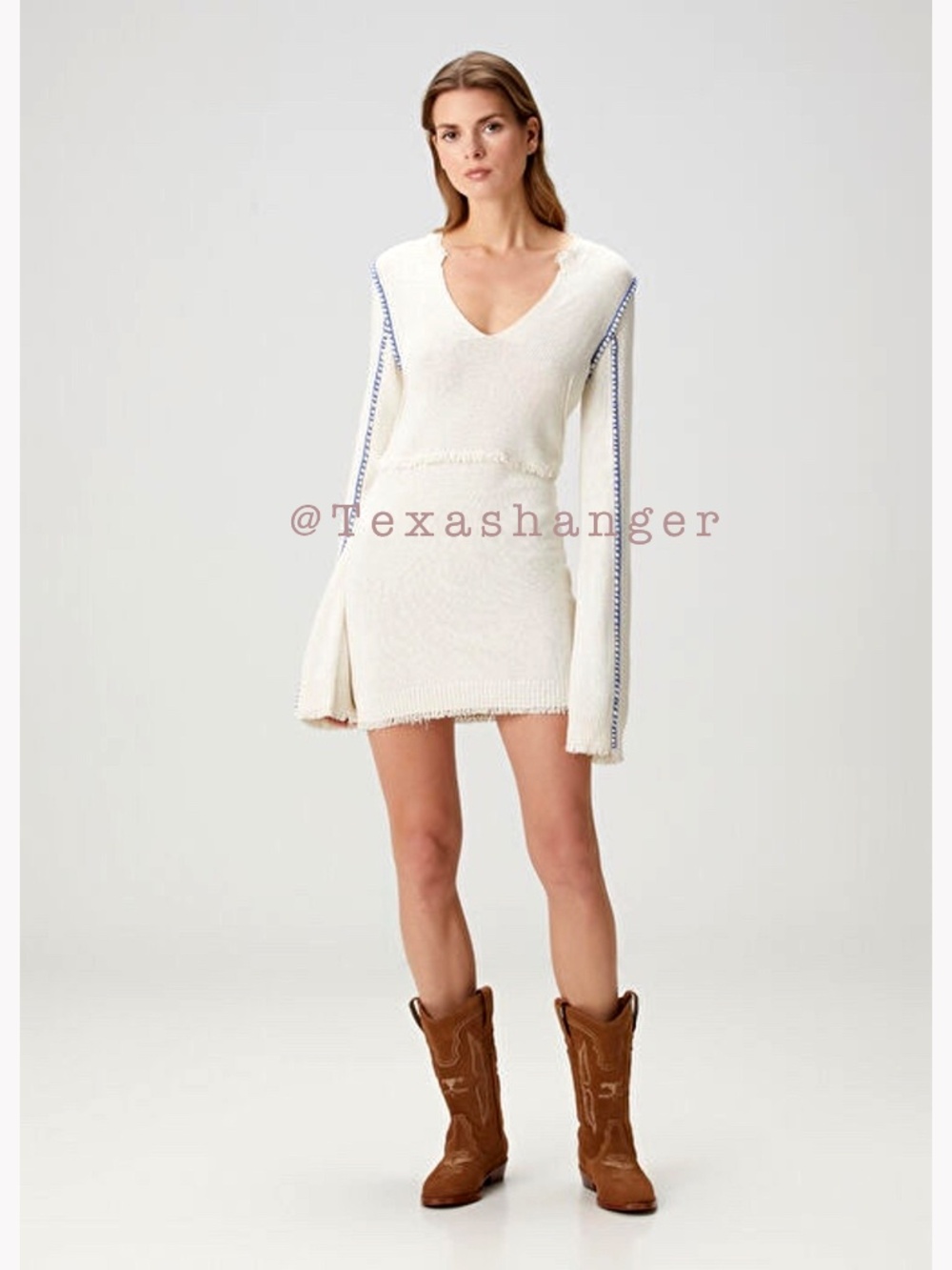Zadig and Voltaire NWT Hiko Dress M Medium Ecru